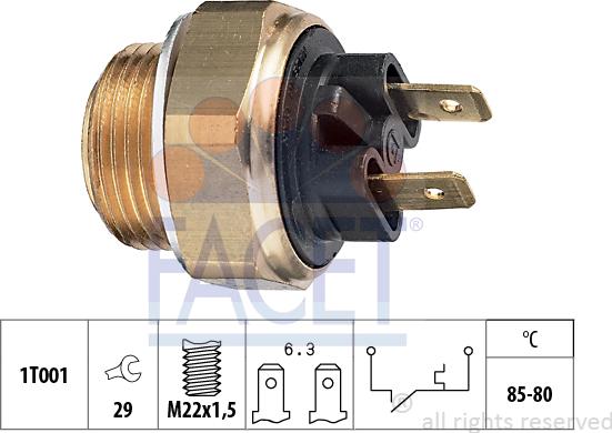 FACET 7.5018 - Termoslēdzis, Radiatora ventilators www.autospares.lv