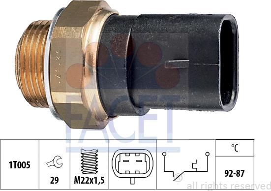 FACET 7.5031 - Termoslēdzis, Radiatora ventilators www.autospares.lv