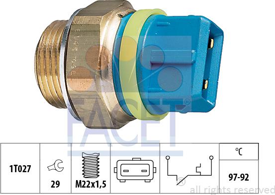 FACET 7.5145 - Termoslēdzis, Radiatora ventilators www.autospares.lv