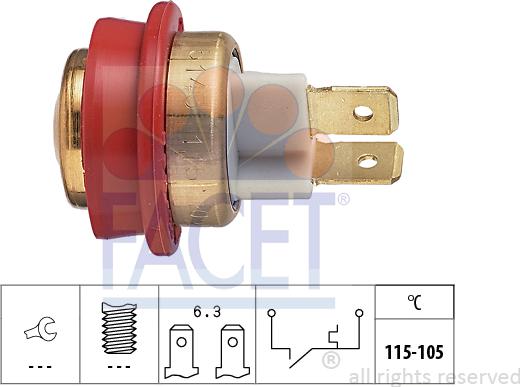 FACET 7.5143 - Termoslēdzis, Radiatora ventilators www.autospares.lv