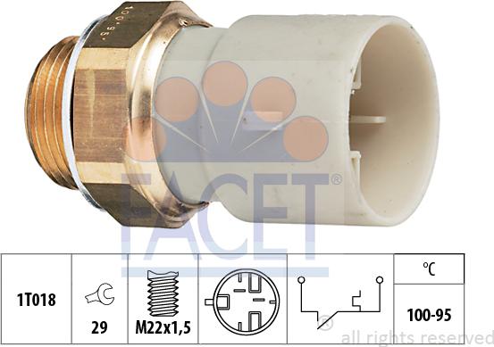 FACET 7.5147 - Termoslēdzis, Radiatora ventilators www.autospares.lv