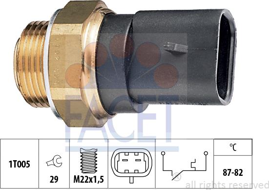 FACET 7.5102 - Termoslēdzis, Radiatora ventilators www.autospares.lv