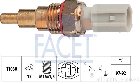 FACET 7.5189 - Termoslēdzis, Radiatora ventilators www.autospares.lv