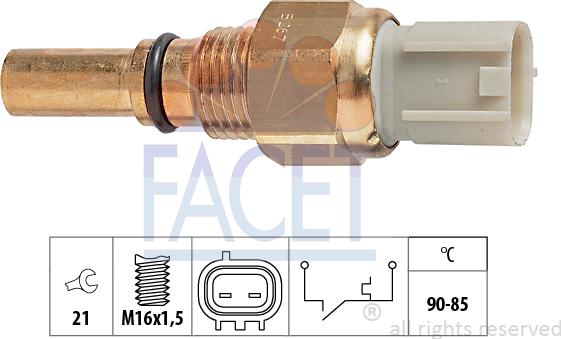 FACET 7.5267 - Termoslēdzis, Radiatora ventilators www.autospares.lv