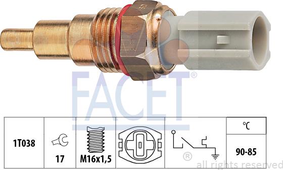 FACET 7.5205 - Termoslēdzis, Radiatora ventilators www.autospares.lv