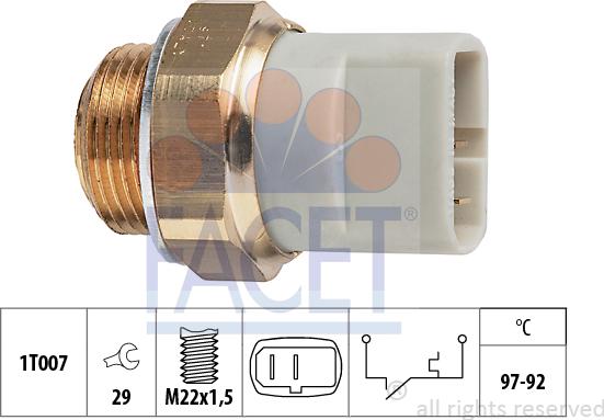 FACET 7.5279 - Termoslēdzis, Radiatora ventilators www.autospares.lv