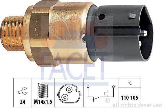 FACET 7.5273 - Termoslēdzis, Radiatora ventilators www.autospares.lv