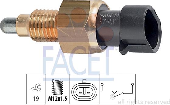 FACET 7.6073 - Slēdzis, Atpakaļgaitas signāla lukturis www.autospares.lv