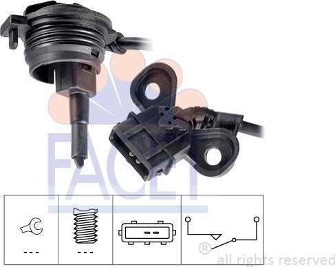 FACET 7.6195 - Slēdzis, Atpakaļgaitas signāla lukturis www.autospares.lv