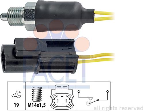 FACET 7.6115 - Slēdzis, Atpakaļgaitas signāla lukturis www.autospares.lv