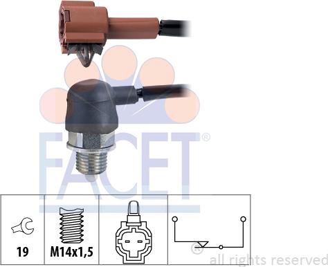 FACET 7.6340 - Slēdzis, Atpakaļgaitas signāla lukturis www.autospares.lv