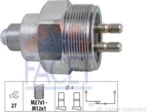 FACET 7.6324 - Switch, reverse light www.autospares.lv