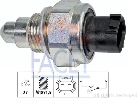 FACET 7.6326 - Slēdzis, Atpakaļgaitas signāla lukturis www.autospares.lv