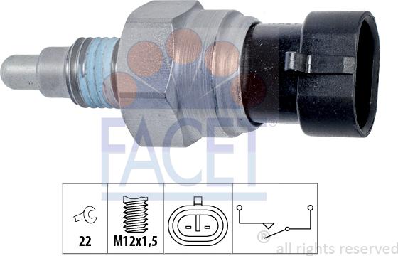 FACET 7.6323 - Slēdzis, Atpakaļgaitas signāla lukturis www.autospares.lv