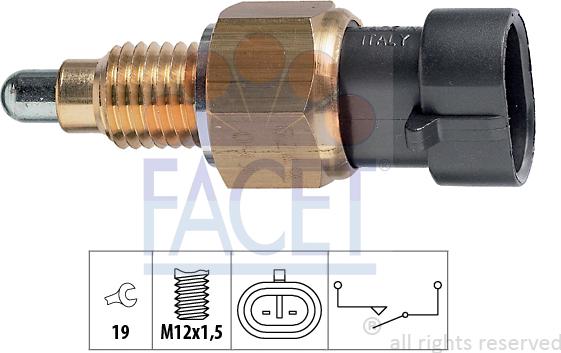 FACET 7.6249 - Slēdzis, Atpakaļgaitas signāla lukturis www.autospares.lv