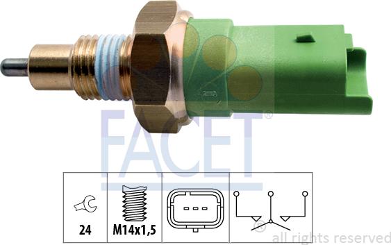 FACET 7.6245 - Slēdzis, Atpakaļgaitas signāla lukturis www.autospares.lv