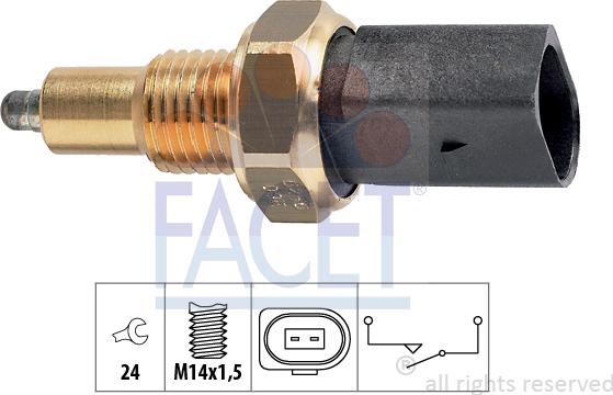 FACET 7.6256 - Slēdzis, Atpakaļgaitas signāla lukturis www.autospares.lv