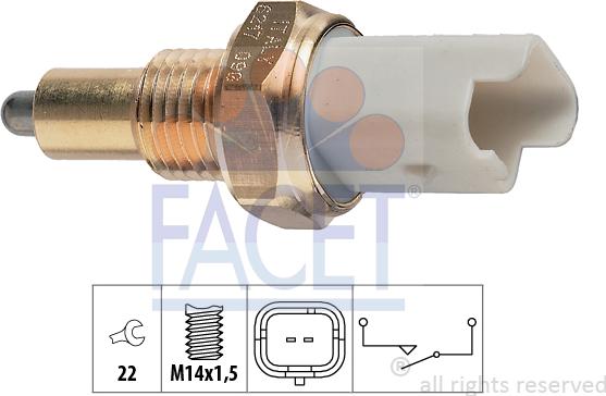 FACET 7.6217 - Slēdzis, Atpakaļgaitas signāla lukturis www.autospares.lv