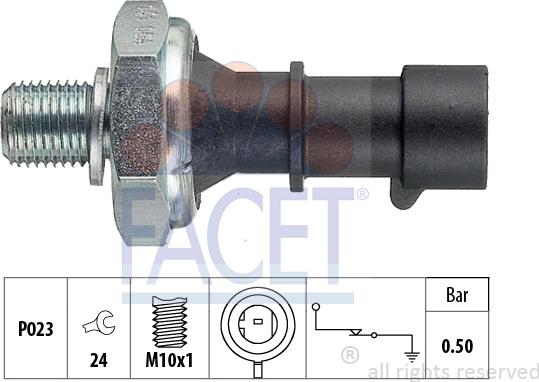 FACET 7.0141 - Devējs, Eļļas spiediens www.autospares.lv