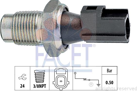 FACET 7.0148 - Devējs, Eļļas spiediens www.autospares.lv