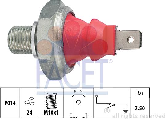 FACET 7.0111 - Devējs, Eļļas spiediens www.autospares.lv