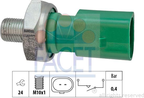 FACET 7.0204 - Devējs, Eļļas spiediens autospares.lv