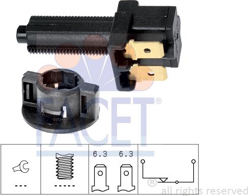 FACET 7.1041 - Bremžu signāla slēdzis www.autospares.lv