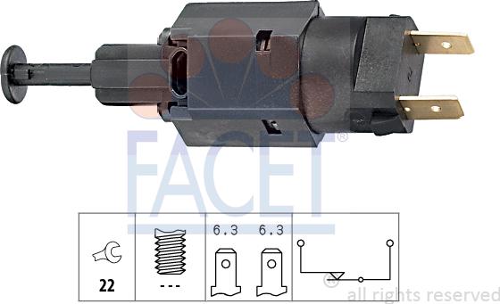 FACET 7.1050 - Bremžu signāla slēdzis www.autospares.lv