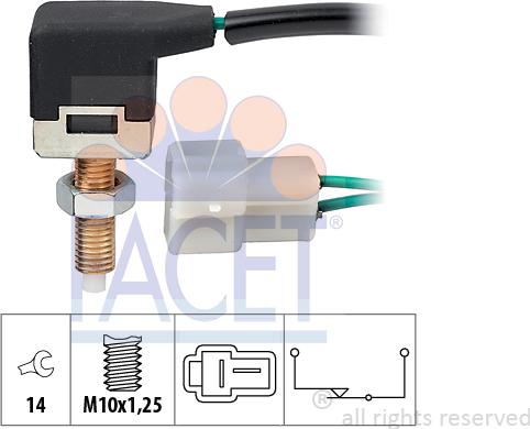 FACET 7.1057 - Bremžu signāla slēdzis www.autospares.lv