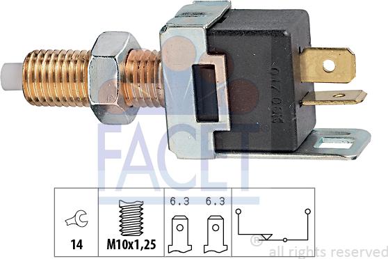 FACET 7.1017 - Bremžu signāla slēdzis www.autospares.lv