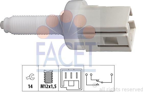 FACET 7.1077 - Bremžu signāla slēdzis www.autospares.lv