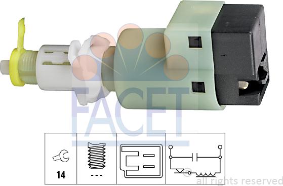 FACET 7.1107 - Bremžu signāla slēdzis www.autospares.lv