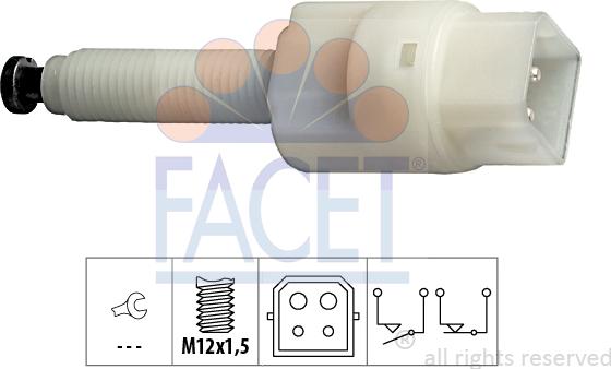 FACET 7.1126 - Bremžu signāla slēdzis www.autospares.lv