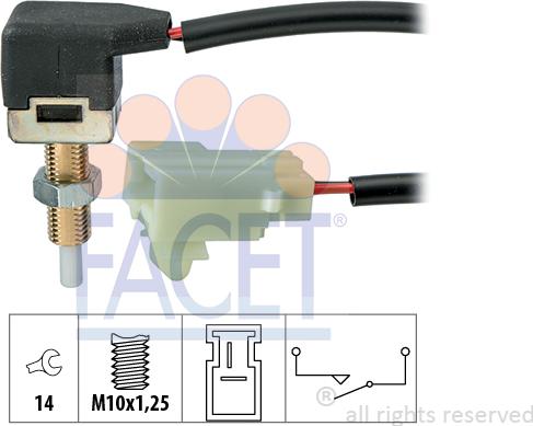 FACET 7.1297 - Slēdzis, Sajūga vadība (Tempomat) www.autospares.lv