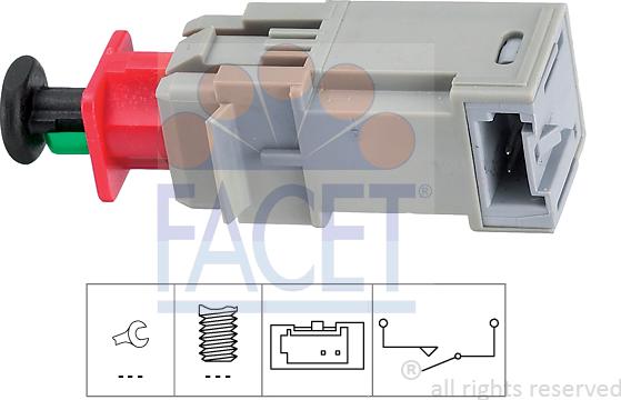 FACET 7.1207 - Switch, clutch control (cruise control) www.autospares.lv