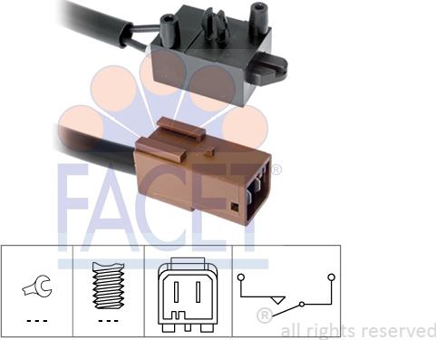 FACET 7.1219 - Switch, clutch control (cruise control) www.autospares.lv