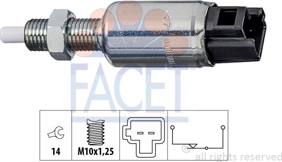 FACET 7.1287 - Switch, clutch control (cruise control) www.autospares.lv