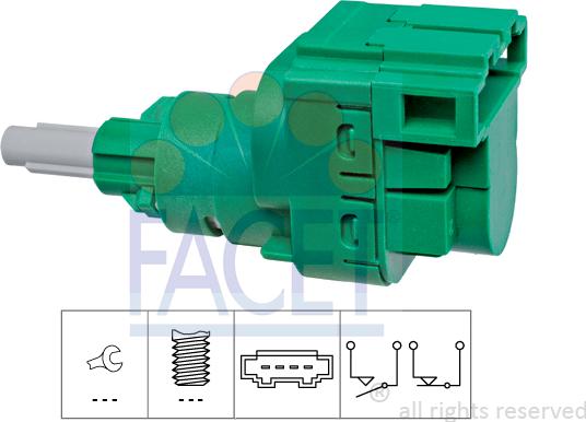 FACET 7.1230 - Brake Light Switch / Clutch www.autospares.lv