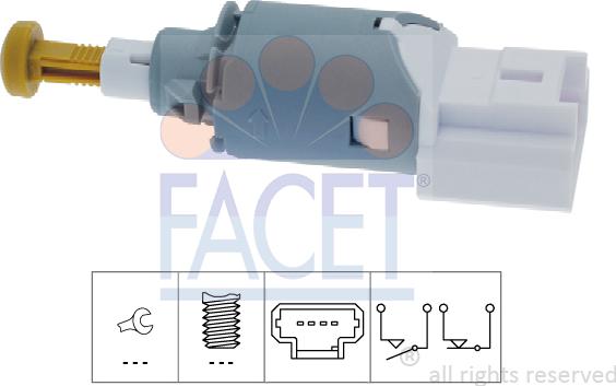 FACET 7.1225 - Bremžu signāla slēdzis www.autospares.lv