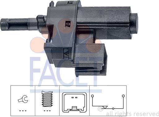 FACET 7.1221 - Slēdzis, Sajūga vadība (Tempomat) www.autospares.lv