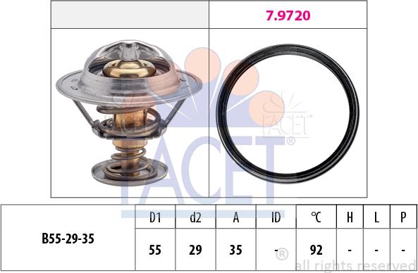 FACET 7.8945 - Termostats, Dzesēšanas šķidrums www.autospares.lv