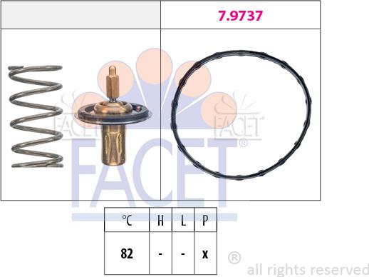 FACET 7.8950 - Termostats, Dzesēšanas šķidrums www.autospares.lv