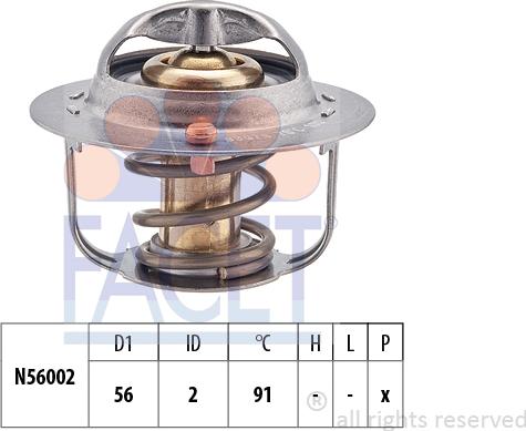 FACET 7.8953S - Termostats, Dzesēšanas šķidrums autospares.lv