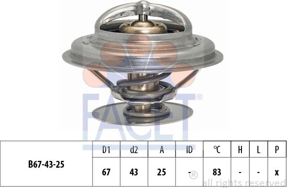 FACET 7.8982S - Termostats, Dzesēšanas šķidrums www.autospares.lv