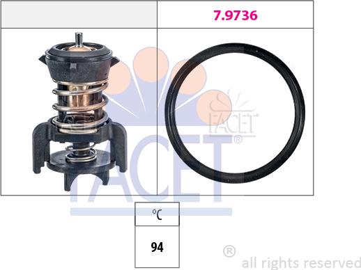 FACET 7.8933 - Termostats, Dzesēšanas šķidrums www.autospares.lv