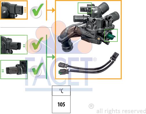 FACET 7.8927K - Termostats, Dzesēšanas šķidrums www.autospares.lv