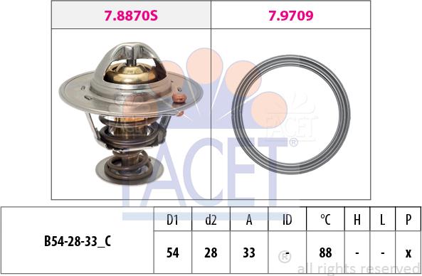 FACET 7.8971 - Termostats, Dzesēšanas šķidrums autospares.lv