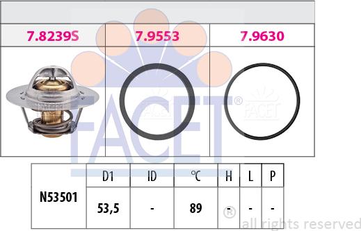 FACET 7.8499 - Termostats, Dzesēšanas šķidrums autospares.lv