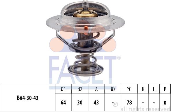 FACET 7.8491S - Термостат охлаждающей жидкости / корпус www.autospares.lv