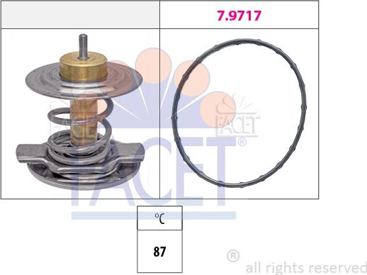 FACET 7.8442 - Termostats, Dzesēšanas šķidrums www.autospares.lv